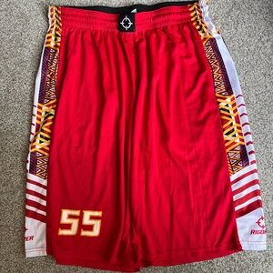 Rigorer - Men's Red Athletic Shorts 55